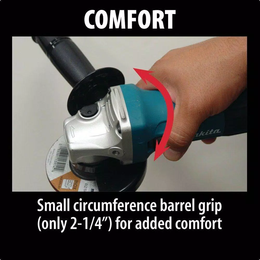 Cheapest 🥰 Grinders Makita 6 Amp Corded 4 In. Lightweight Angle Grinder With Grinding Wheel, Wheel Guard Side Handle Hard Case ❤️ - Image 7