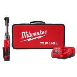 Flash Sale 👍 Cordless Ratchets Milwaukee M12 FUEL 12-Volt Lithium-Ion Brushless Cordless 3/8 In. Extended Reach Ratchet Kit With One 2.0 Ah Batteries 🤩