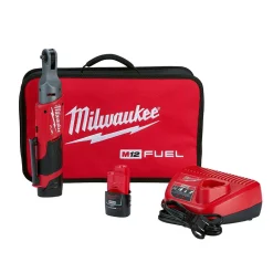 Best deal ๐ Cordless Ratchets Milwaukee M12 FUEL 12-Volt Lithium-Ion Brushless Cordless 1/4 In. Ratchet Kit W/ (2) 2.0Ah Batteries, Charger & Tool Bag ๐คฉ