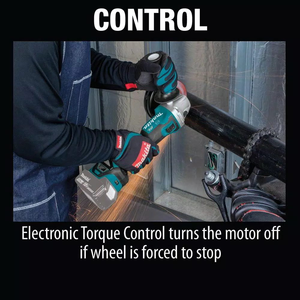 Deals 💯 Grinders Makita 18-Volt LXT Brushless 4-1/2 In. / 5 In. Cordless Cut-Off/Angle Grinder With Electric Brake (Tool Only) 🎉 - Image 6