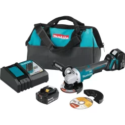 Flash Sale 🔥 Grinders Makita 18- -Volt 5.0Ah LXT Lithium-Ion Brushless Cordless 4-1/2 In. /5 In. Paddle Switch Cut-Off/Angle Grinder Kit ❤️