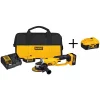 Best deal 🌟 Grinders DEWALT 20-Volt MAX Cordless 4-1/2 In. To 5 In. Grinder, (2) 20-Volt 5.0Ah Batteries, (1) 20-Volt 6.0Ah Battery & Charger ✨