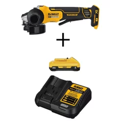 Discount ✔️ Grinders DEWALT 20-Volt MAX XR Cordless Brushless 4-1/2 In. Paddle Switch Small Angle Grinder With (1) 20-Volt 4.0Ah Battery & Charger ⌛