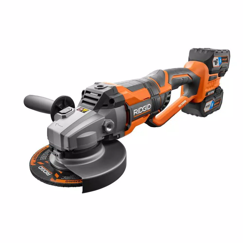 Flash Sale โค๏ธ Grinders RIDGID 18-Volt OCTANE Cordless Brushless 7 In. Dual Angle Grinder Kit With (1) OCTANE Bluetooth 3.0 Ah Battery And Charger ๐ - Image 8