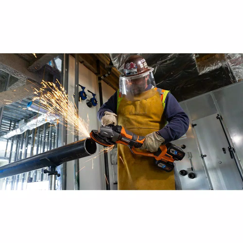 Flash Sale โค๏ธ Grinders RIDGID 18-Volt OCTANE Cordless Brushless 7 In. Dual Angle Grinder Kit With (1) OCTANE Bluetooth 3.0 Ah Battery And Charger ๐ - Image 12