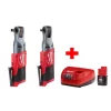 Deals 🤩 Cordless Ratchets Milwaukee M12 FUEL 12-Volt Lithium-Ion Brushless Cordless 3/8 In. & 1/2 In. Ratchet Combo Kit With (1) 2.0Ah Battery & Charger 👍