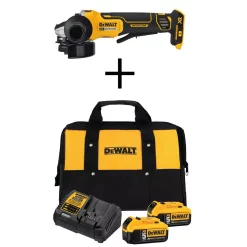 Flash Sale ⌛ Grinders DEWALT 20-Volt MAX XR Cordless Brushless 4-1/2 In. Paddle Switch Small Angle Grinder With (2) 20-Volt 5.0Ah Batteries & Charger 🤩