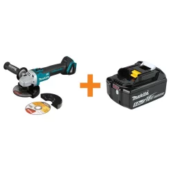 Brand new 👏 Grinders Makita 18-Volt LXT Brushless 4-1/2 In./5 In. Cut-Off/Angle Grinder With Electric Brake, BONUS 18-Volt LXT 5.0 Ah Battery ✨