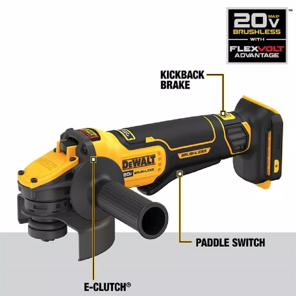 Best reviews of โจ Grinders DEWALT 20-Volt MAX Cordless Brushless 4-1/2 To 5 In. Paddle Switch Angle Grinder With FLEXVOLT ADVANTAGE (Tool Only) ๐ - Image 2