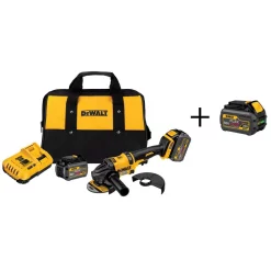 Coupon 🔥 Grinders DEWALT FLEXVOLT 60-Volt MAX Cordless Brushless 4-1/2 In. Angle Grinder With Kickback Brake & (3) FLEXVOLT 6.0Ah Batteries 🤩
