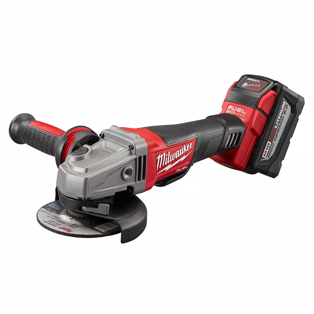 Discount βοΈ Grinders Milwaukee M18 FUEL 18-Volt Lithium-Ion Brushless Cordless 4-1/2 In./5 In. Grinder, Slide Switch Lock-On Kit W/(2) 9.0Ah Batteries π - Image 3