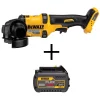 Best deal 🌟 Grinders DEWALT FLEXVOLT 60-Volt MAX Cordless Brushless 4-1/2 In. Angle Grinder With Kickback Brake & (1) FLEXVOLT 6.0Ah Battery 🎉
