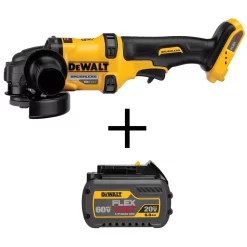 Best deal 🌟 Grinders DEWALT FLEXVOLT 60-Volt MAX Cordless Brushless 4-1/2 In. Angle Grinder With Kickback Brake & (1) FLEXVOLT 6.0Ah Battery 🎉