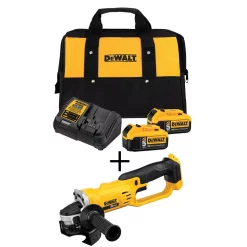 Flash Sale 🤩 Grinders DEWALT 20-Volt MAX Cordless 4-1/2 In. To 5 In. Grinder, (2) 20-Volt 5.0Ah Batteries & Charger ✔️