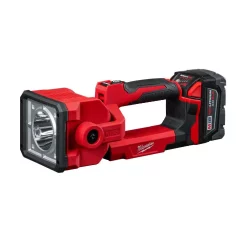 Budget 😀 Jobsite Milwaukee M18 18-Volt Lithium-Ion Cordless Search Light Kit W/(1) 5.0Ah Batteries, Charger 🎁
