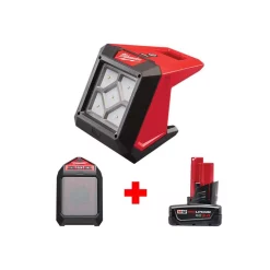 Budget 🔥 Milwaukee M12 12-Volt Lithium-Ion Cordless 1000 Lumens ROVER LED Compact Flood Light With M12 Jobsite Speaker And 3.0 Ah Battery 🧨