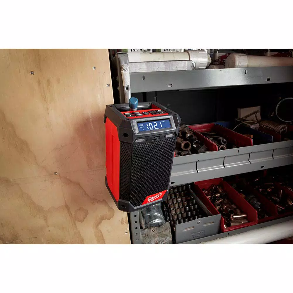Discount ✔️ Milwaukee M12 12-Volt Lithium-Ion Cordless Bluetooth/AM/FM Jobsite Radio With Charger With M12 2.0Ah Battery 🤩 - Image 9