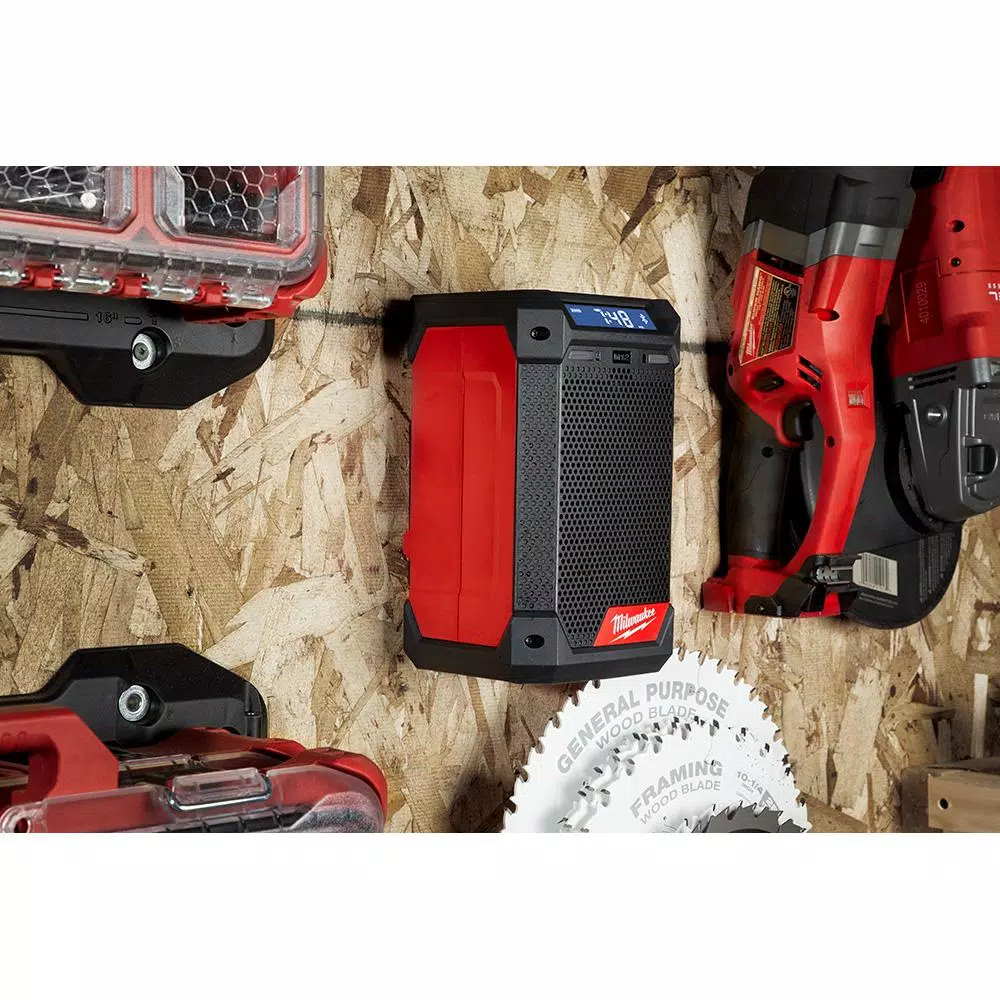 Discount ✔️ Milwaukee M12 12-Volt Lithium-Ion Cordless Bluetooth/AM/FM Jobsite Radio With Charger With M12 2.0Ah Battery 🤩 - Image 11