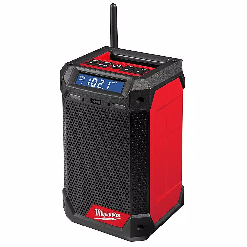 Discount ✔️ Milwaukee M12 12-Volt Lithium-Ion Cordless Bluetooth/AM/FM Jobsite Radio With Charger With M12 2.0Ah Battery 🤩 - Image 12