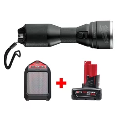 Budget 🔔 Milwaukee M12 12-Volt Lithium-Ion Cordless LED High Performance Flashlight With M12 Jobsite Speaker And 3.0 Ah Battery 🤩
