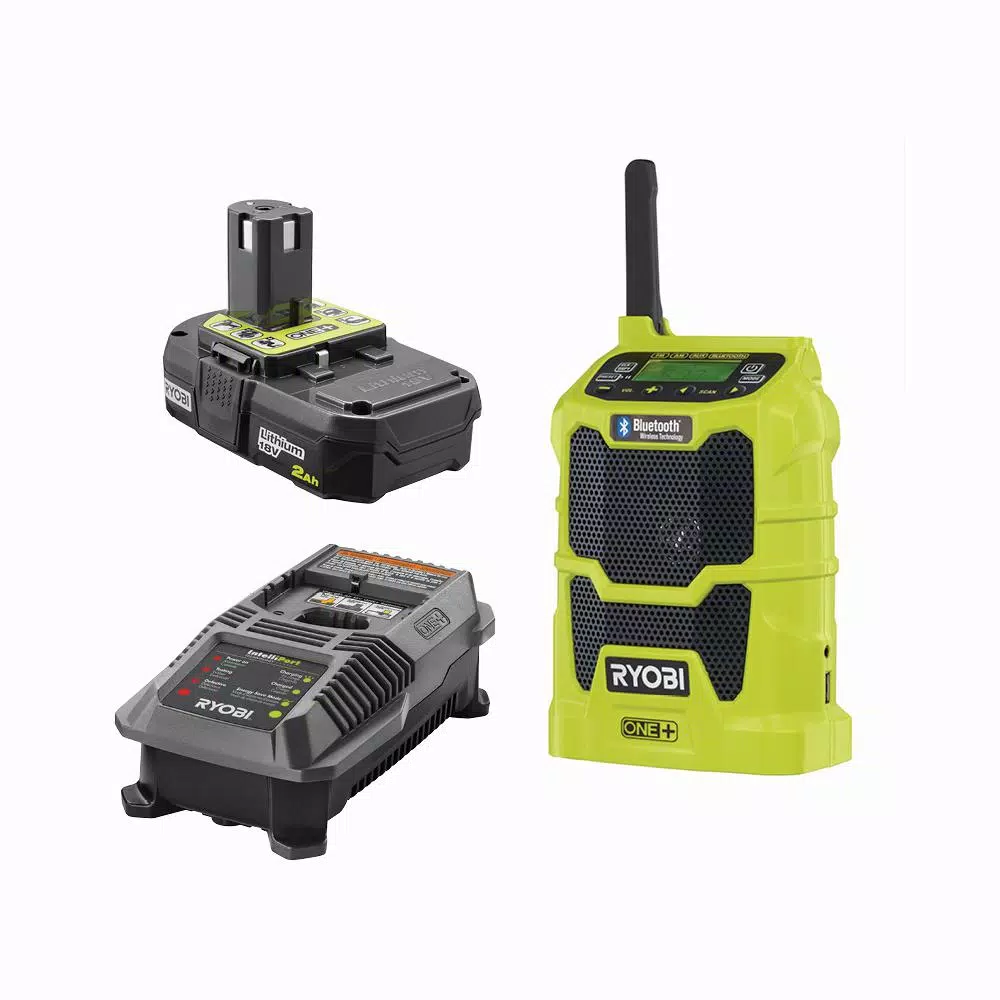 Outlet ๐ Jobsite RYOBI 18-Volt ONE+ Cordless Compact Radio With Lithium-Ion 2.0 Ah Battery And Dual Chemistry IntelliPort Charger Kit ๐ฅฐ