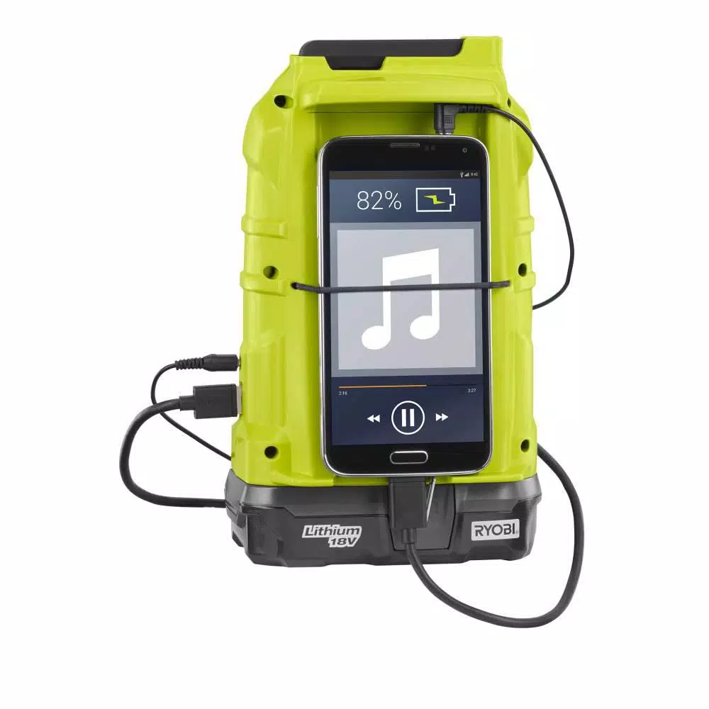 Outlet ๐ Jobsite RYOBI 18-Volt ONE+ Cordless Compact Radio With Lithium-Ion 2.0 Ah Battery And Dual Chemistry IntelliPort Charger Kit ๐ฅฐ - Image 6