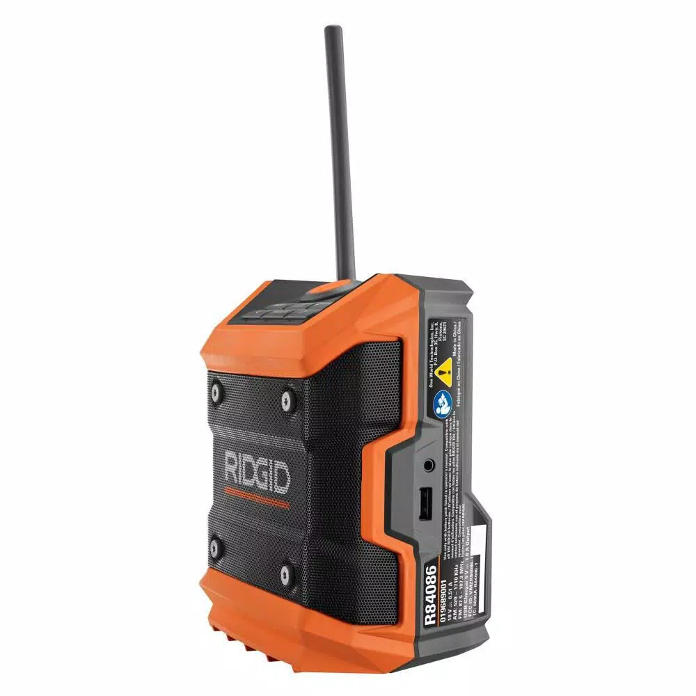 New ๐ฅ Jobsite RIDGID 18-Volt Cordless Mini Bluetooth Radio With Radio App With 1.5 Ah Battery And 18-Volt Charger โ๏ธ - Image 6