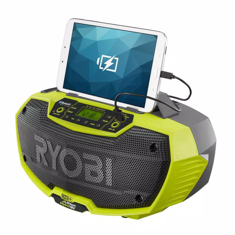 Brand new ๐ Jobsite RYOBI 18-Volt ONE+ Lithium-Ion Cordless Hybrid Stereo With Bluetooth Wireless Technology And Hybrid Portable Fan (Tools Only) โ - Image 4