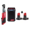 Promo ⭐ Cordless Ratchets Milwaukee M12 FUEL 12-Volt Lithium-Ion Brushless Cordless 3/8 In. Ratchet And Jobsite Radio With Two 3.0 Ah Batteries 🎉