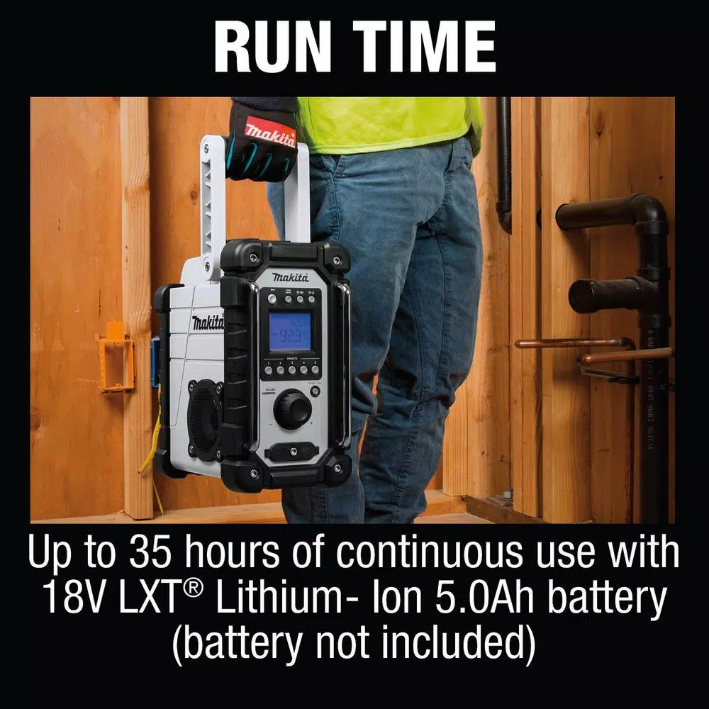 Outlet ๐ Jobsite Makita 18-Volt LXT Lithium-Ion Cordless Job Site Radio (Tool-Only) ๐งจ - Image 7
