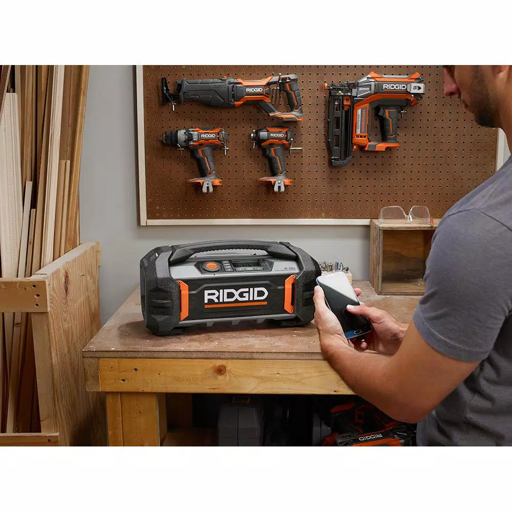 Budget ๐ Jobsite RIDGID 18-Volt Lithium-Ion Cordless Bluetooth Charging Radio (Tool Only) ๐ - Image 9