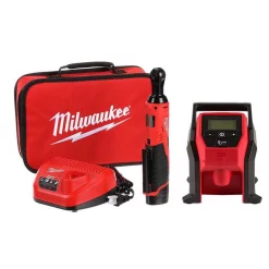 Wholesale 😍 Cordless Ratchets Milwaukee M12 12-Volt Lithium-Ion Cordless 3/8 In. Ratchet And Inflator Combo Kit (2-Tool) With (1) Battery And Charger 🥰
