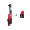 Budget 🛒 Cordless Ratchets Milwaukee M12 FUEL 12-Volt Lithium-Ion Brushless Cordless 1/2 In. Ratchet With M12 2.0Ah Battery 🥰
