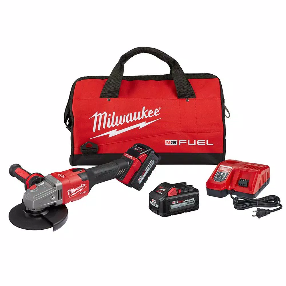 Discount ๐ Grinders Milwaukee M18 FUEL 18-Volt Lithium-Ion Brushless Cordless 4-1/2 In./6 In. Grinder With Slide Switch Kit And Two 6.0 Ah Battery ๐
