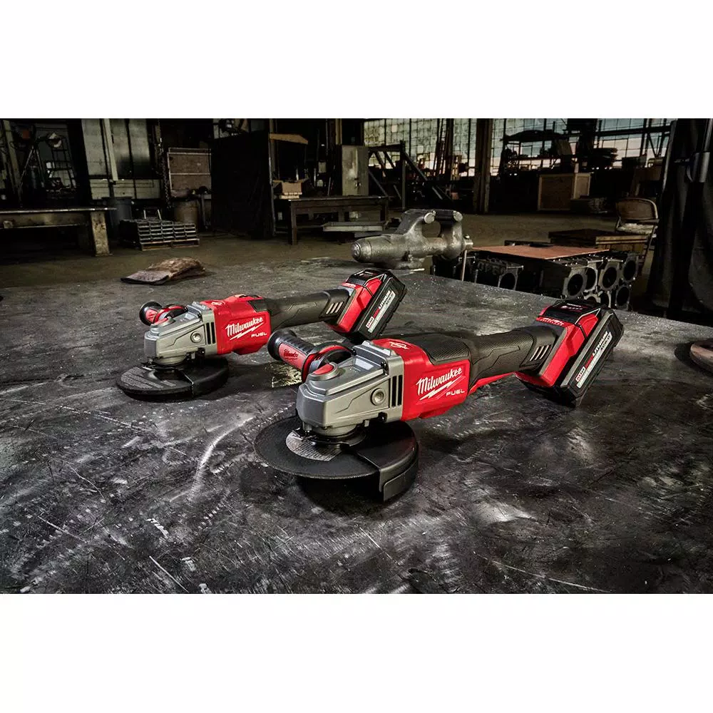 Discount ๐ Grinders Milwaukee M18 FUEL 18-Volt Lithium-Ion Brushless Cordless 4-1/2 In./6 In. Grinder With Slide Switch Kit And Two 6.0 Ah Battery ๐ - Image 10