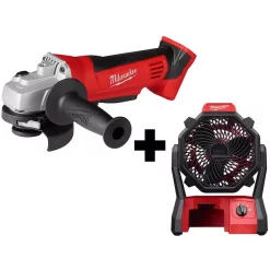 Cheap 🔥 Grinders Milwaukee M18 18-Volt Lithium-Ion Cordless 4-1/2 In. Cut-Off/Grinder With M18 Jobsite Fan ✨