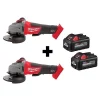 Best Pirce 🥰 Grinders Milwaukee M18 FUEL 18-Volt 4-1/2 In./5 In. Lithium-Ion Brushless Cordless Grinder With Paddle Switch (2-Tool) With Batteries 🎁