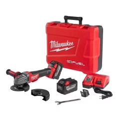 Coupon 😉 Grinders Milwaukee M18 FUEL 18-Volt Lithium-Ion Brushless Cordless 4-1/2 In./5 In. Braking Grinder Kit W/(2) 9.0Ah Batteries,Rapid Charger ✨