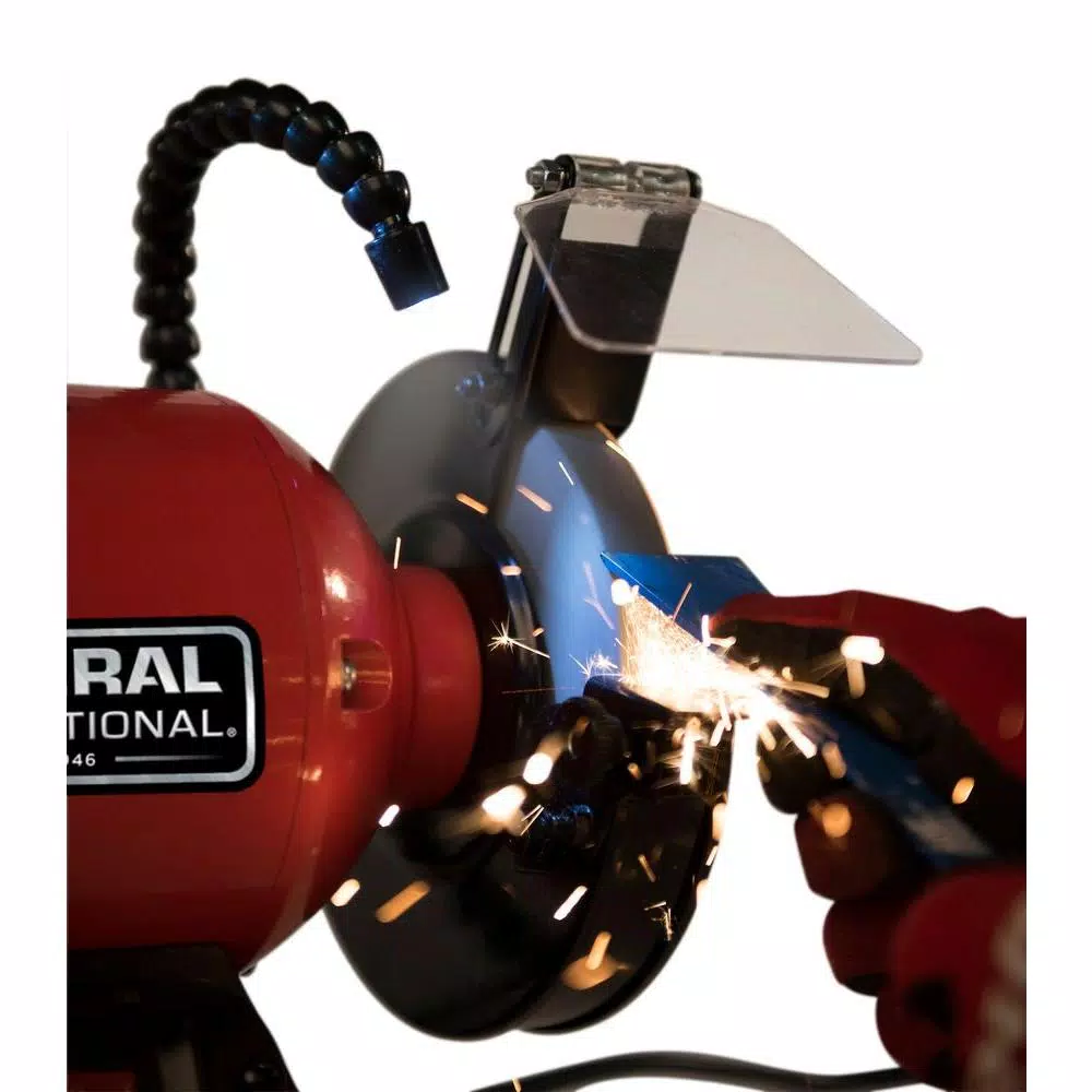 Best Pirce βοΈ Grinders General International 2 Amp 6 In. Bench Grinder With Twin LED Work Lights π - Image 3